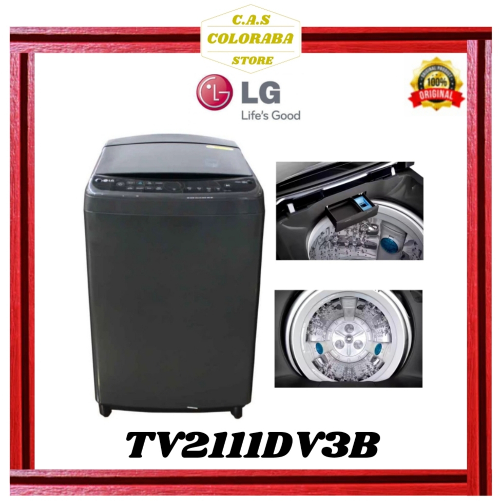 MESIN CUCI LG TV2111DV3B MESIN CUCI TOP LOADING 11 KG INVERTER TV2111 MESIN CUCI 1 TABUNG 11 KG