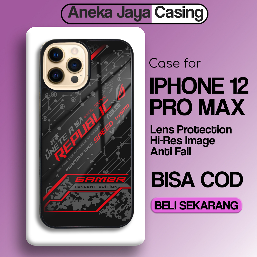 Case Hp iPhone 12 Pro Max Casing Premium Silicon Motif Rog 04 Case Terbaru Case Premium Glossy Phone