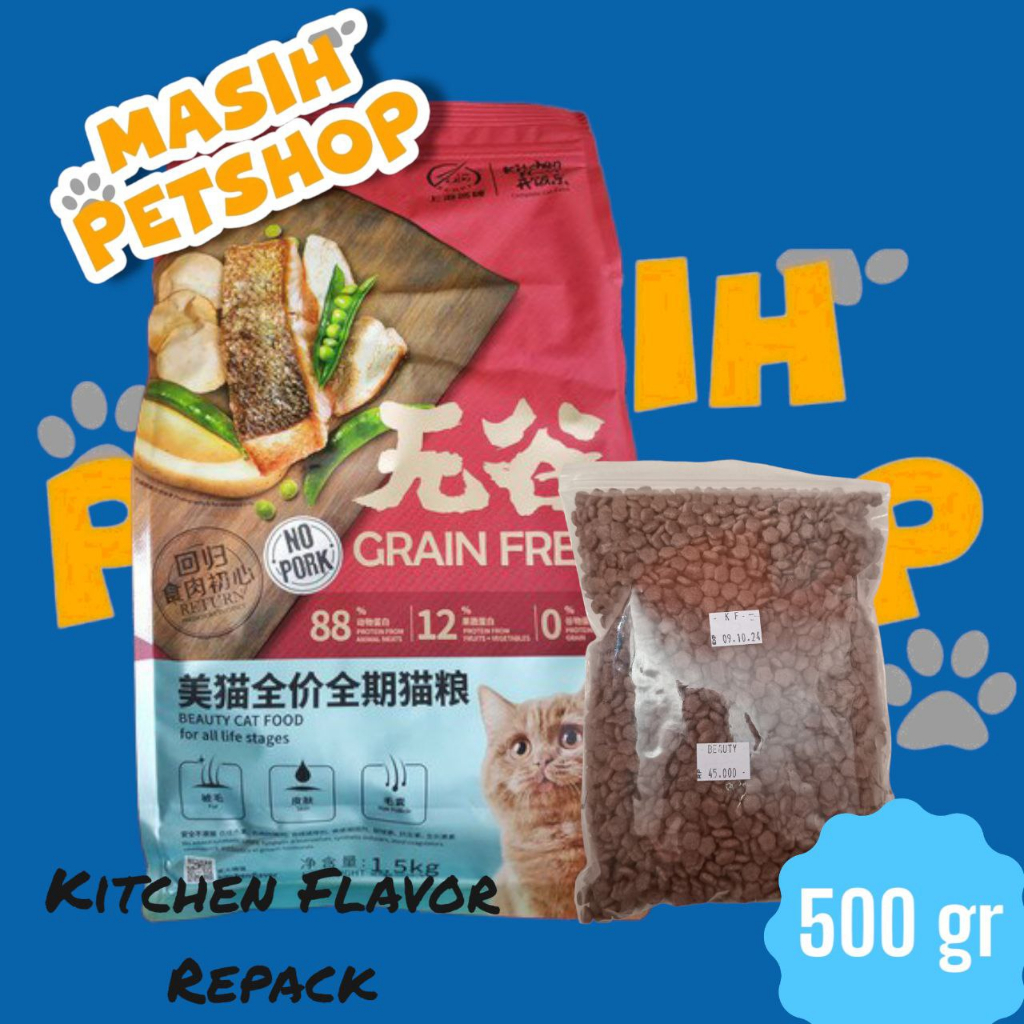 Kitchen Flavor Cat 500gr Beauty All Life Stage Makanan Kucing Cat Food