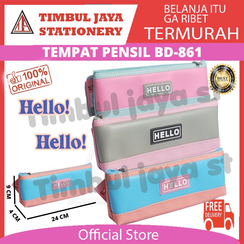 

Xiaolingjing tempat pensil kain murah kotak pensil dompet pensil kain aesthetic korean style model simple color elegant 861