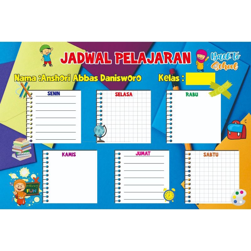 

Papan jadwal mata pelajaran