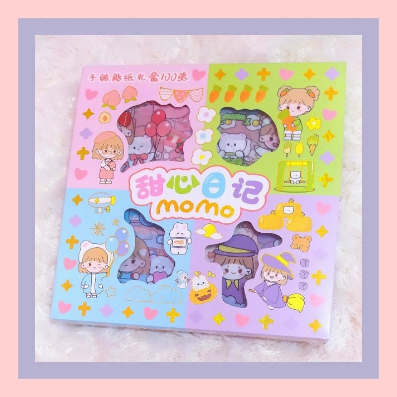 

Stiker PVC Momo 4 Warna (100 Lembar) Sticker Deco Lucu untuk Journaling Anak, Viral Tahan Air