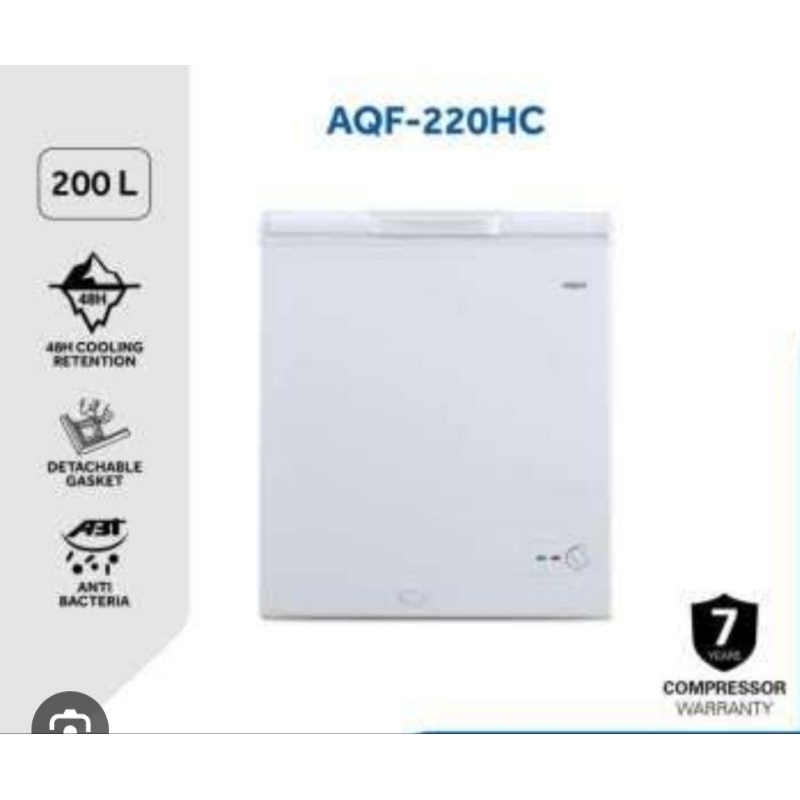 AQUA Chest Freezer Box Freezer 200Liter AQF-220 HC Box Pendingin AQF 220HC