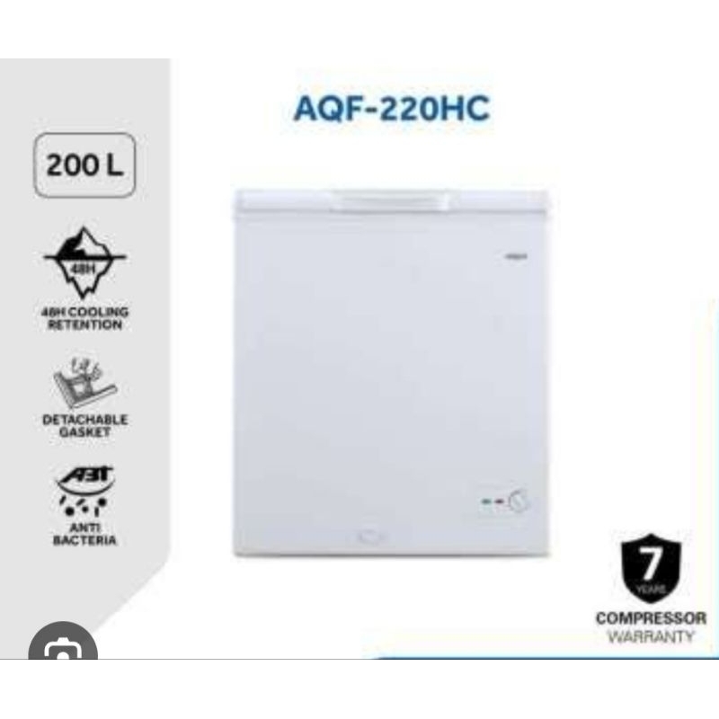 AQUA Chest Freezer Box Freezer 200Liter AQF-220 HC Box Pendingin AQF 220HC AQF 220 FB