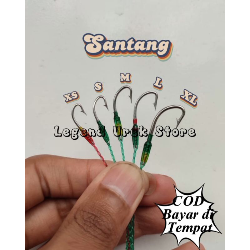 Pancing belut urek belut sawah siap pakai model SANTANG bahan stainles kawat baja putih senar 2 lapi