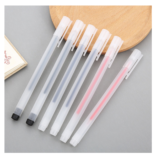 

GROSIR [1KARTON] Pulpen Gel 0.5mm Bolpoin Pena Tinta Transparant Pen Gel Cair SS250