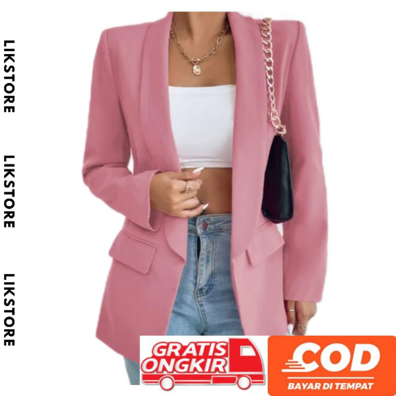 Blazer wanita,Jas kantor wanita,Jas formal wanita,Blazer Wanita bagus,Blazer cewe,Blazer cewe kekini