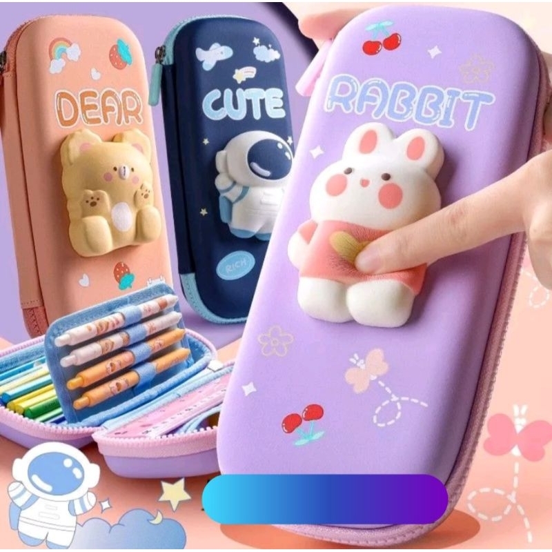 

Kotak Pensil 3D Kartun Squishy Anak Tempat ATK Alat Tulis Astrounot Rabbit Bunny