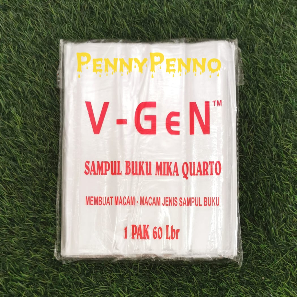 

(1 Pack isi 60 Lembar) Sampul Buku Mika Quarto Merek V-Gen
