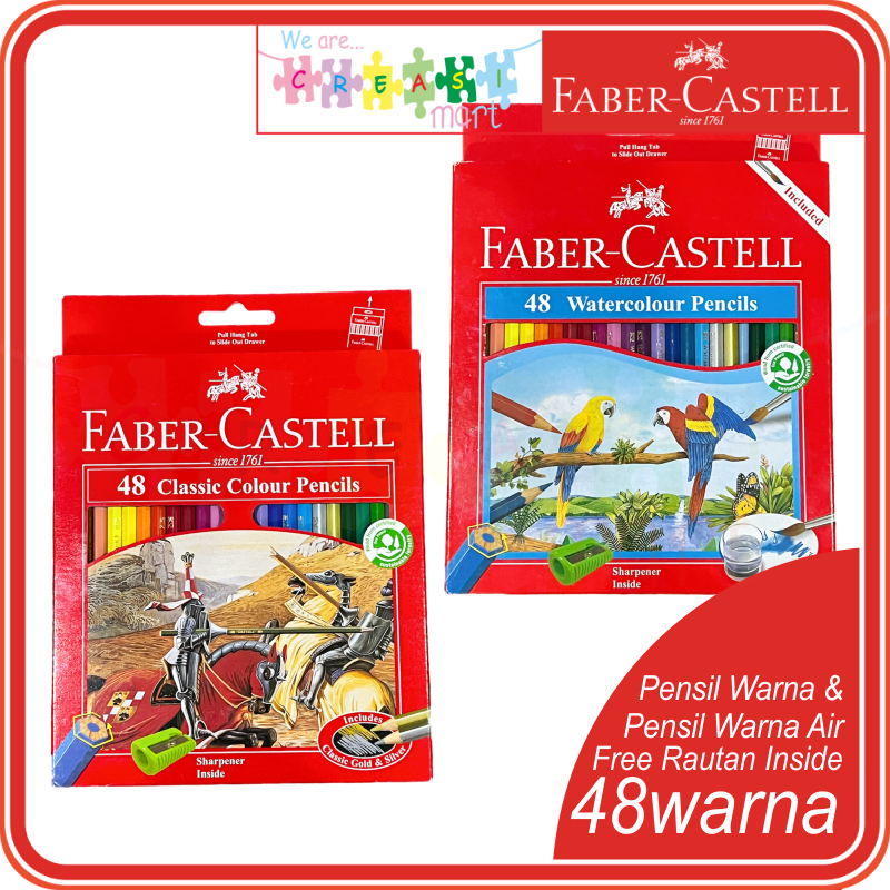 

Pensil Warna & Pensil Warna Air 48pcs Faber Castell Classic Colour & Watercolour Pencil 48L