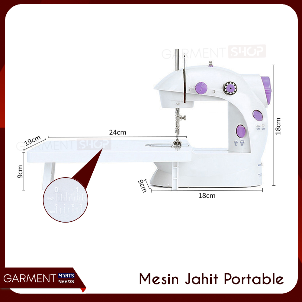 MESIN JAHIT PLUS MEJA PORTABLE MESIN JAHIT ADA LAMPU INDUSTRI MINI ELEKTRONIK MUDAH DAN PRAKTIS