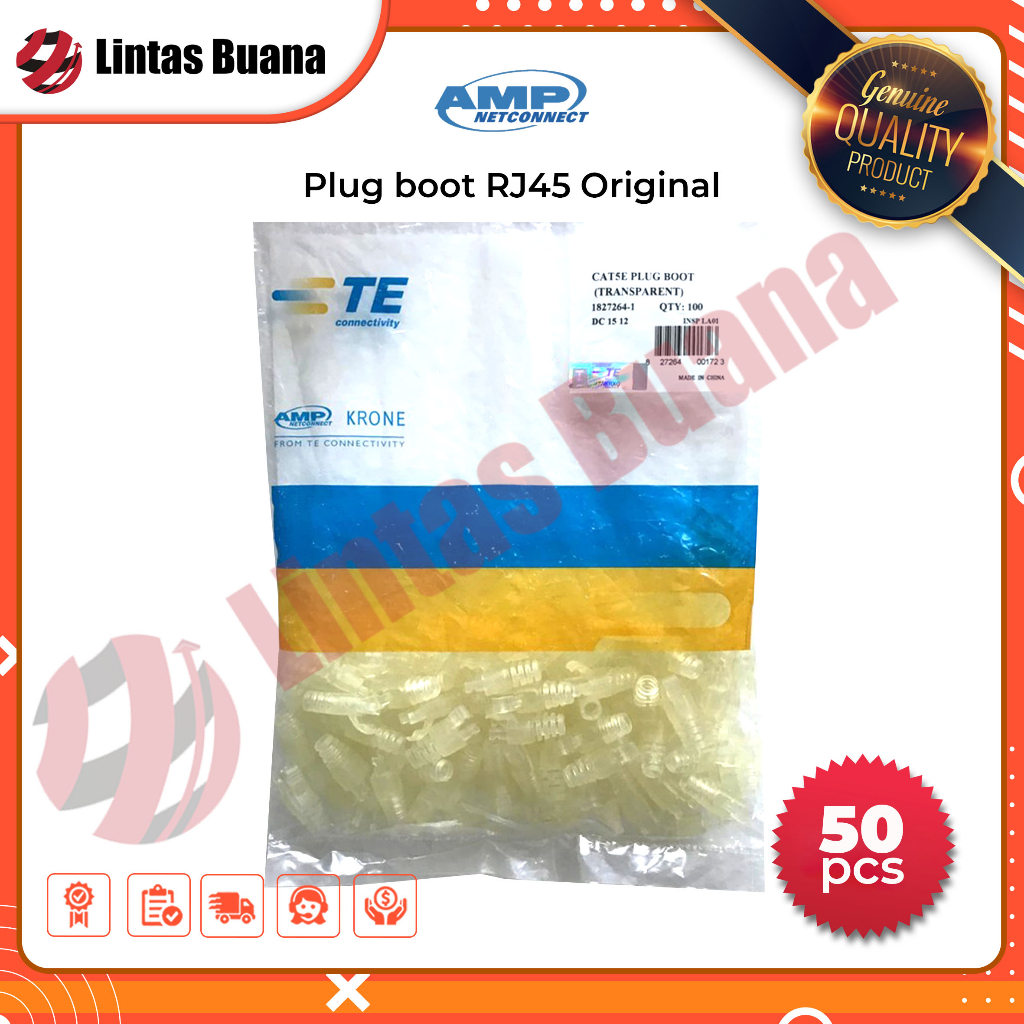 Plug boot RJ45 AMP Original CAT6 50 pcs
