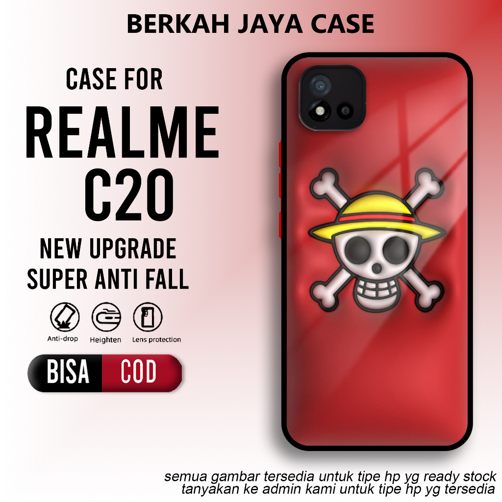 Casing Realme C20 Case XIaomi Realme C20 Anime Luffy Terbaru Terlaris Case Hardcase Softcase Glossy