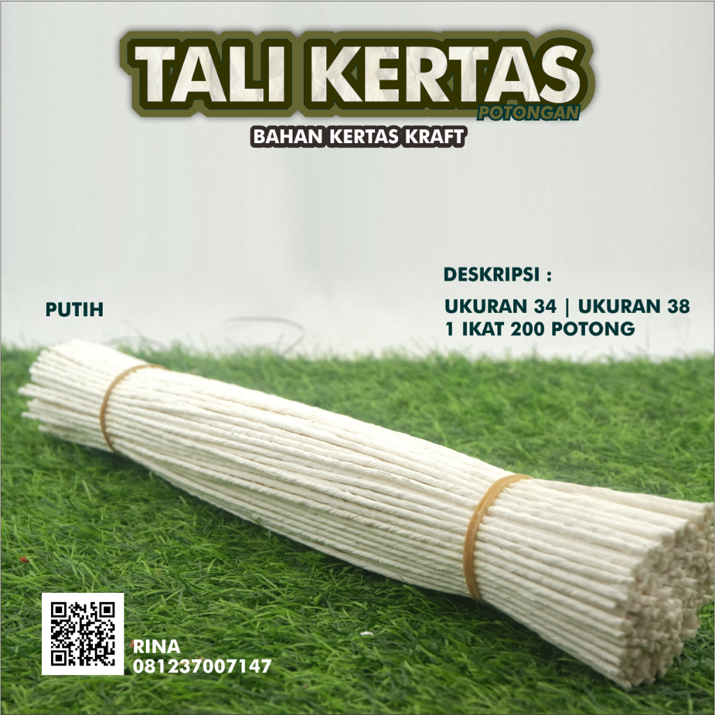 

Tali pegangan paper bag panjang 34 dan 38 warna putih