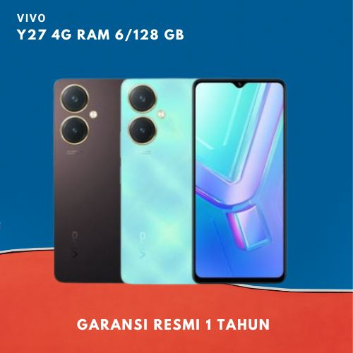 Vivo Y27 4G 6/128GB RAM 6GB+6GB Extended ROM 128GB 50MP CameraHelio G85 Gaming Baterai 5000mAh 18W F