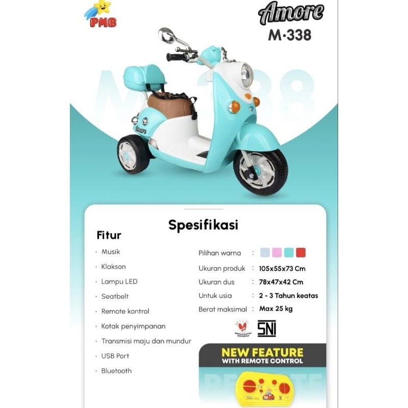 FREE PELAPIS BAN MOTOR AKI ANAK PMB SCOOPY M338 / M 338 ADA REMOTE