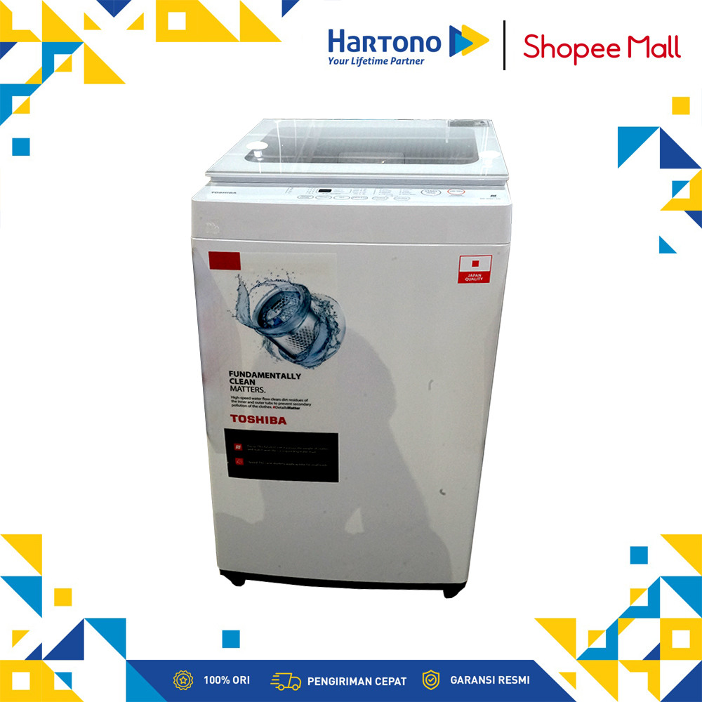 Toshiba 7 Kg Mesin Cuci 1 Tabung Top Loading Washer AW-M801AN(WW)