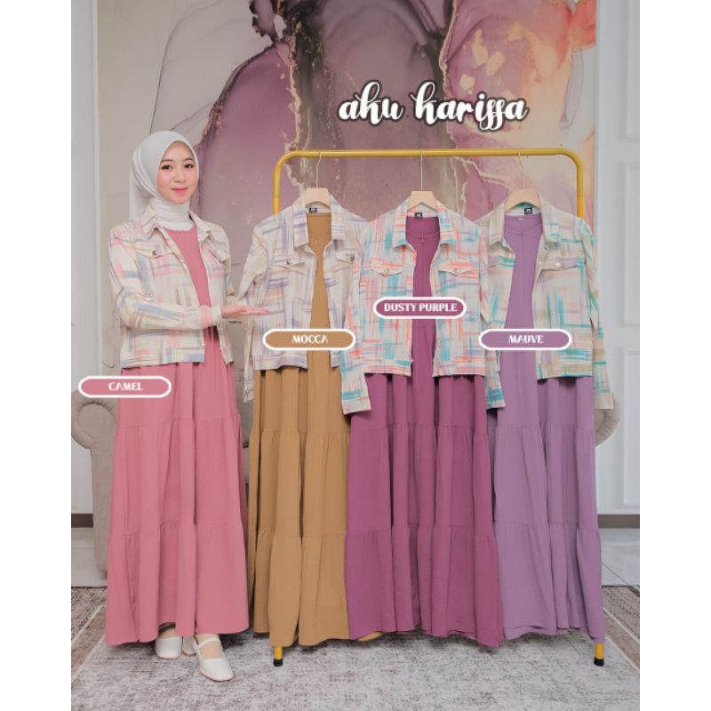 Gamis Set Rompi Bisa Dilepas Gamis Set Outer KEKINIAN Gamis Remaja OOTD VIRAL ORI AKU KARISSA
