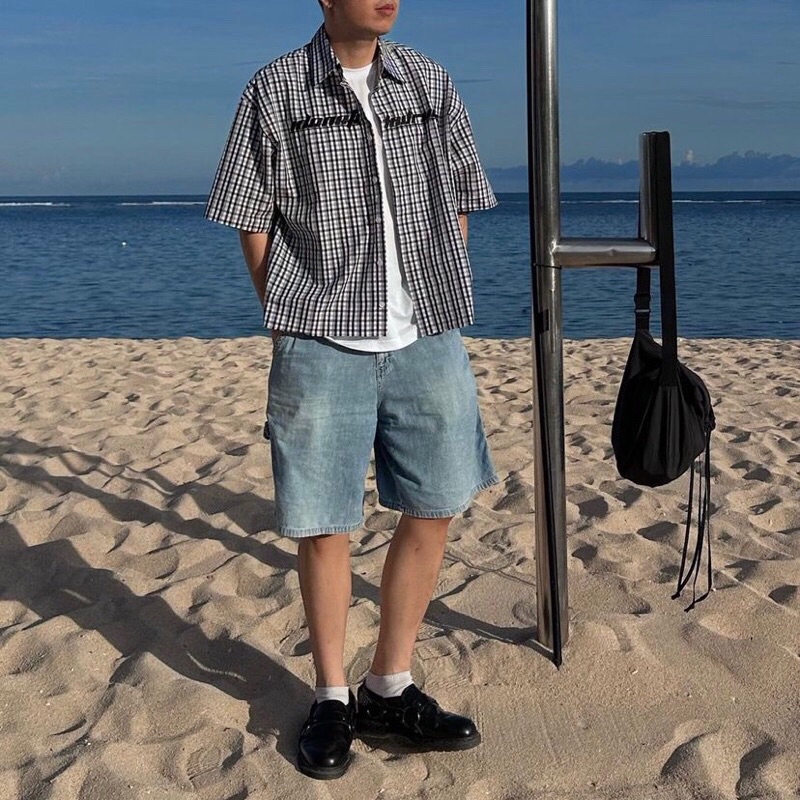 CROP BOXY SHIRT/KEMEJA BOXY