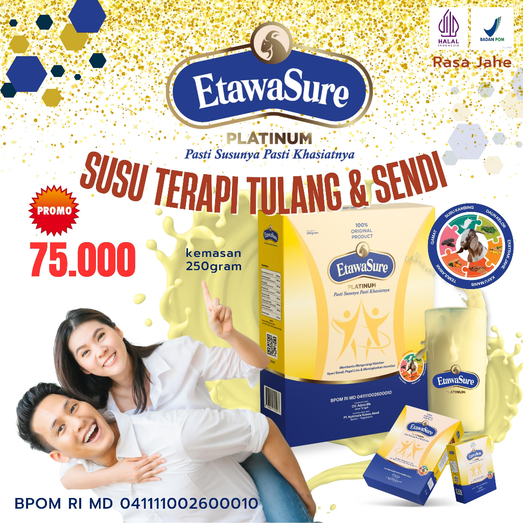 

Etawasure – Susu Kambing Etawa Atasi Nyeri sendi Tingkatkan Kepadatan & Kesehatan Tulang Susu Anti Asam Urat