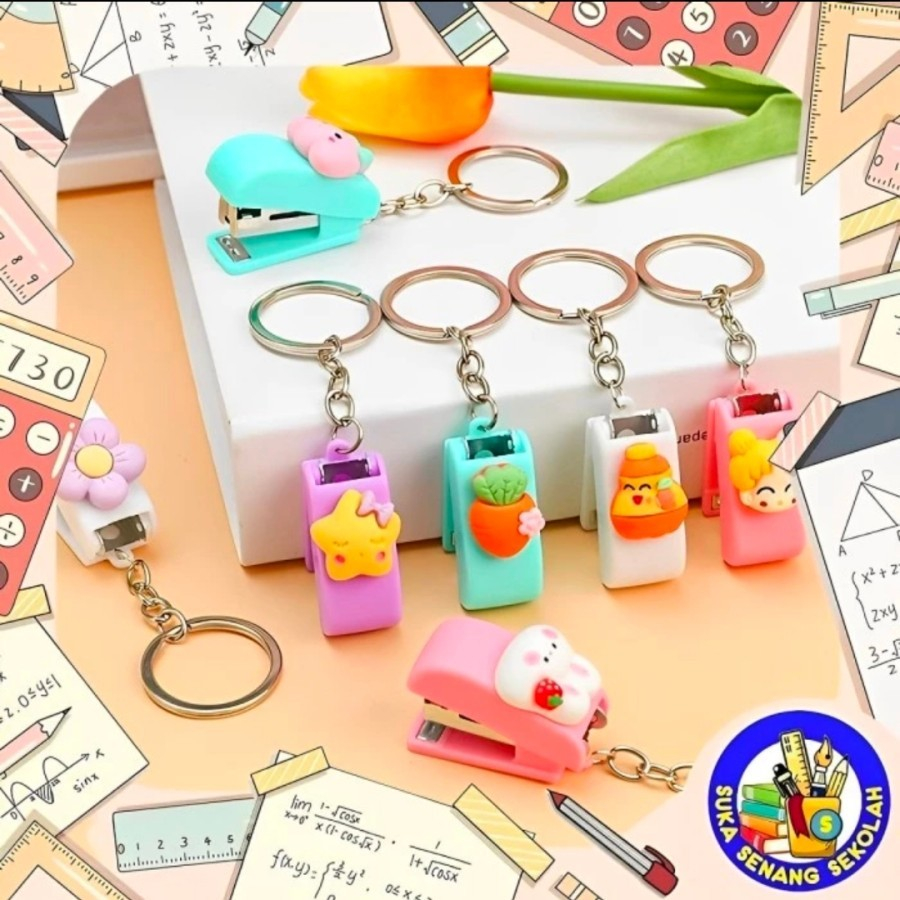 STAPLES MINI GANTUNGAN KUNCI KARAKTER LUCU unik