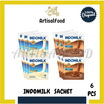 

(1 PAK- 6 SACHET) INDOMILK PUTIH 37gr skm susu kental manis