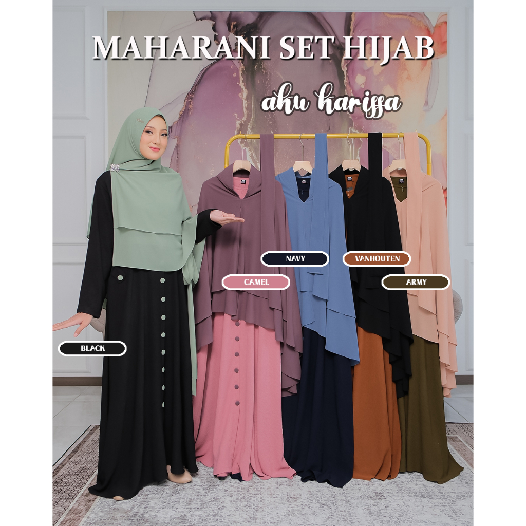 Maharani Set Hijab Ori Aku Karissa Bahan Cringcel