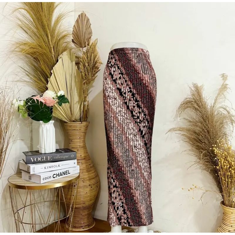 TERBARU ROK PLISKET BATIK COUPLE MOTIF ASOKA