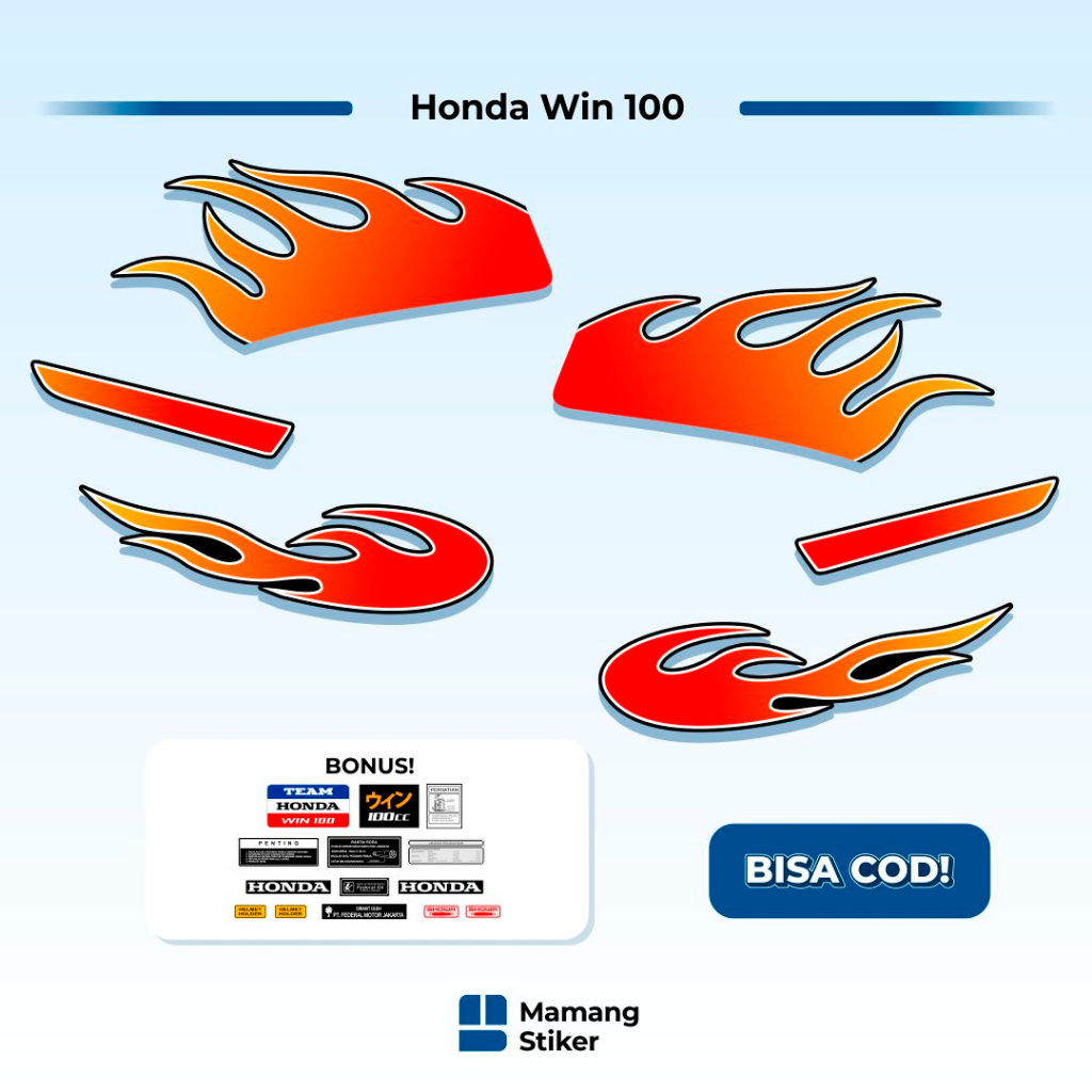 Striping Honda Win 100 Original (56) Variasi Traill Treill Trill Japan Jepang Custom Racing 1984 200