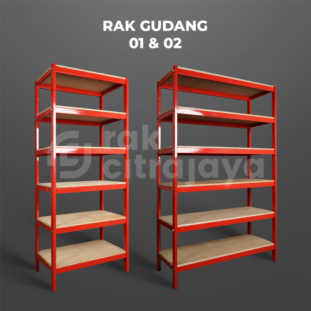 RAK BESI GUDANG PENYIMPANAN SERBAGUNA HEAVY DUTY 6 SUSUN 600KG