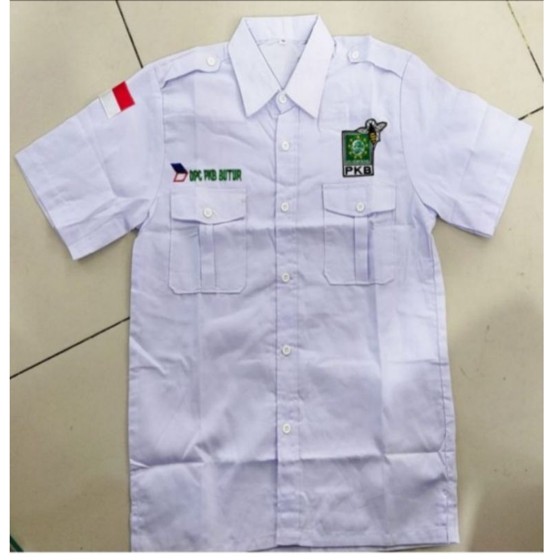 KEMEJA PARTAI PKB BORDIR || SERAGAM PARTAI PKB BORDIR