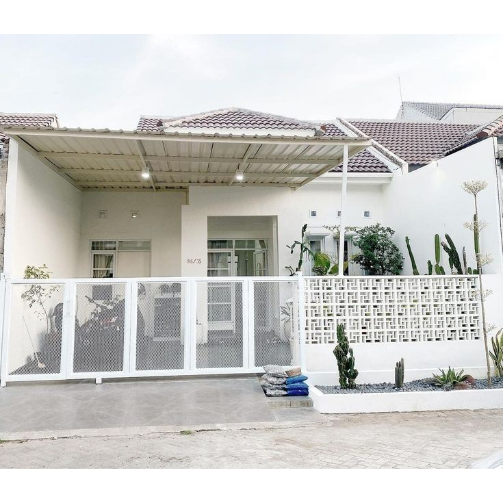 pagar kanopi minimalis sederhana pagar expanded kanopi rooftop singgle layer