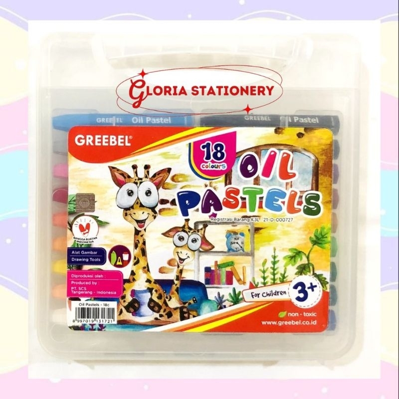 

Greebel crayon oil pastel 18 colour/ Crayon 18 warna Greebel