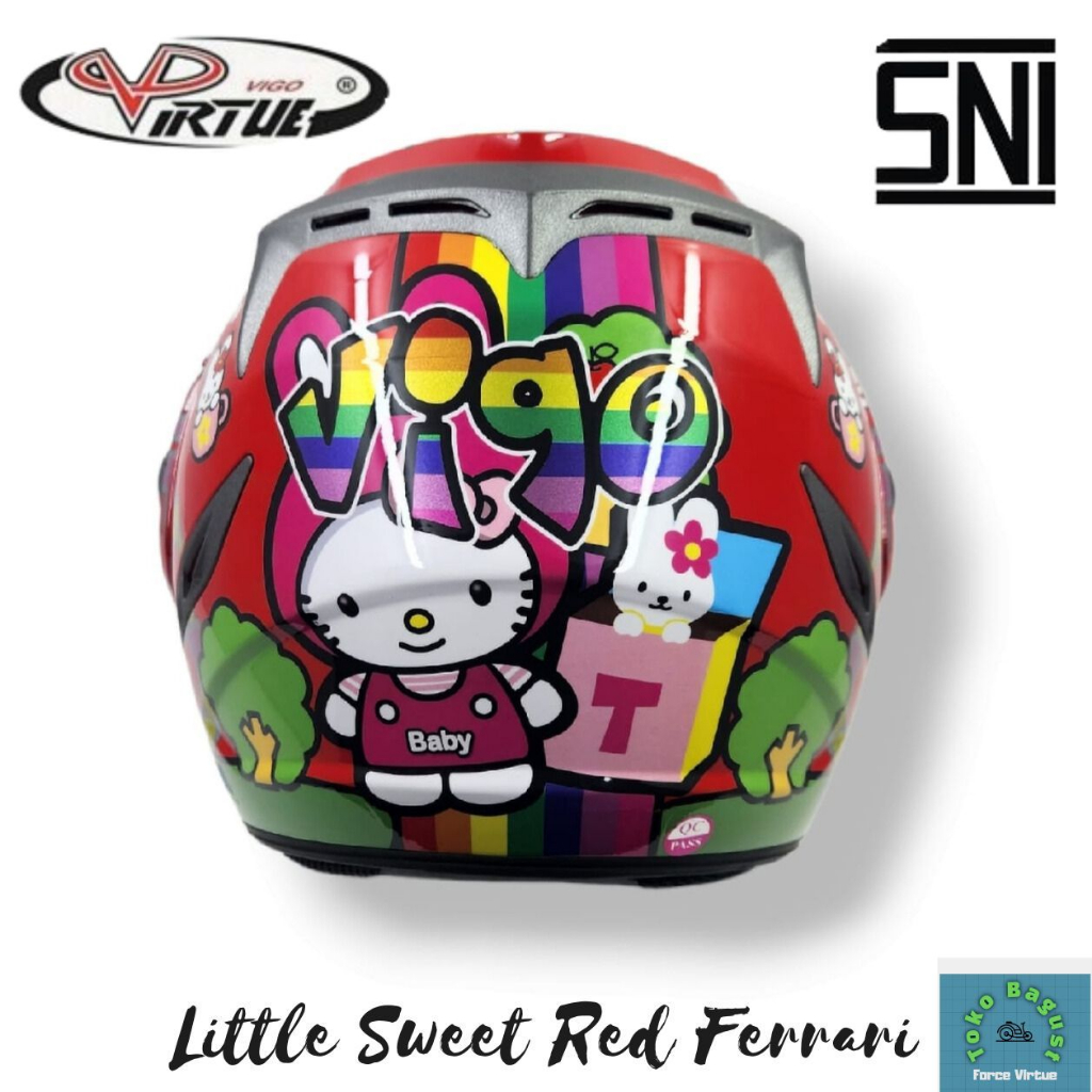 VIGO Helm Half Face SNI Wanita Cewek Dewasa Perempuan Little Sweet