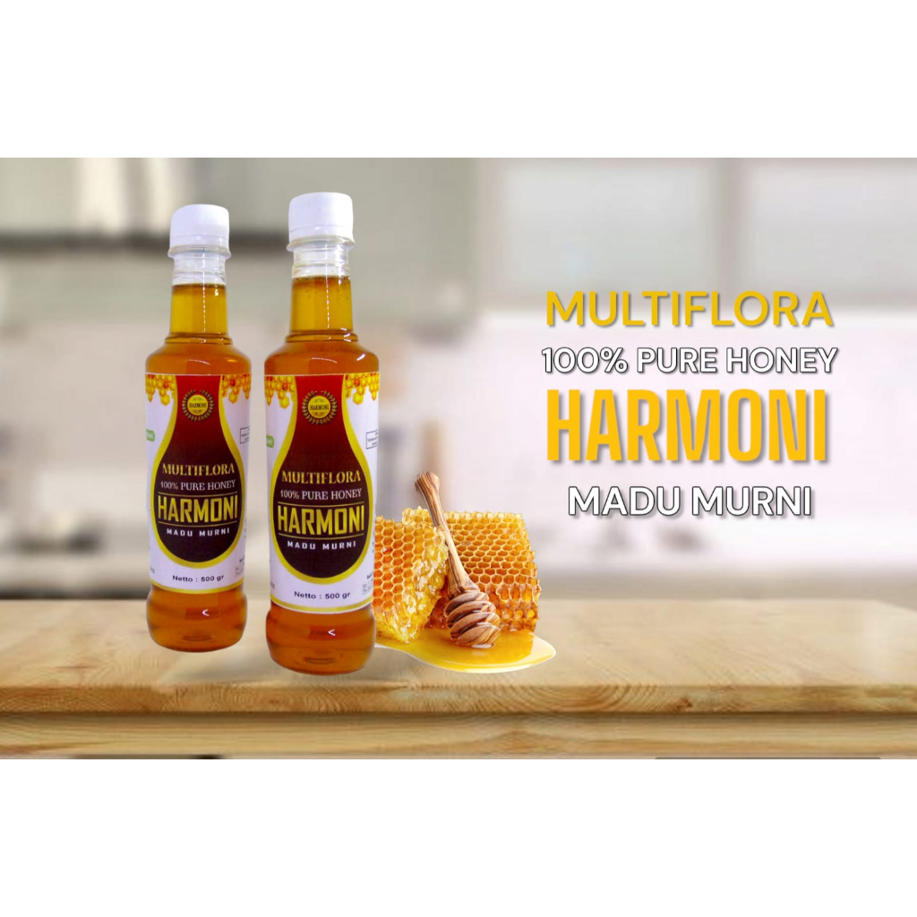 

Madu Murni Multiflora Harmoni 500gr Asli