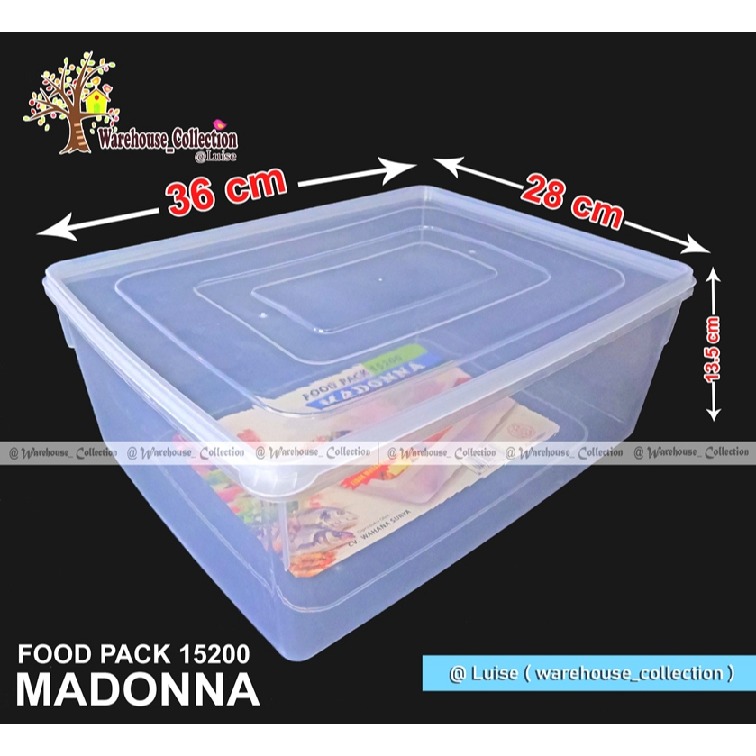 Tempat Donat 15200Ml Madona// Eriko// Kotak Serbaguna//Tempat Kue Tinggi Tutup Transparan//Food Pack