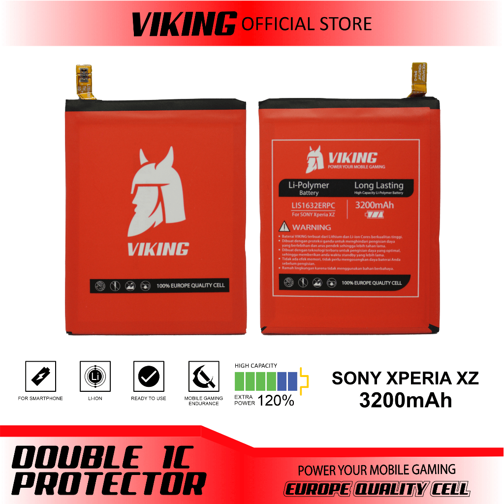 VIKING Baterai Sony Xperia XZ - XZs F8331 F8332 Double Power