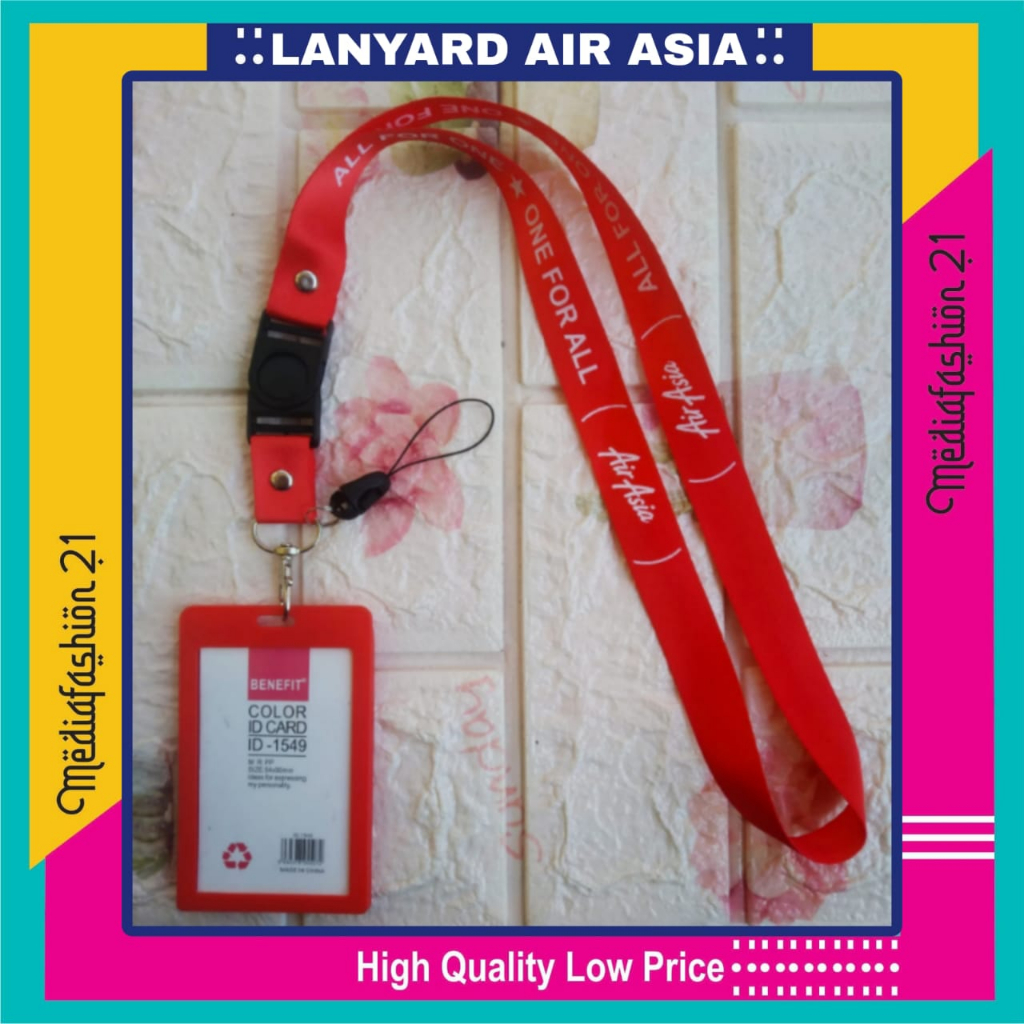 

Lanyard Tali Gantungan Id Card AIR ASIA Free Strap Gantungan HP/Flashdisk