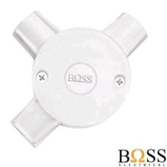 Boss Junction Box / T-Dus 3 Cabang 20mm Putih