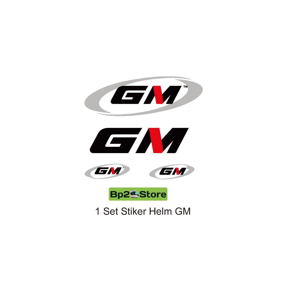 Stiker Print Cut Helm GM / Cutting Stiker Helm GM Satu Set