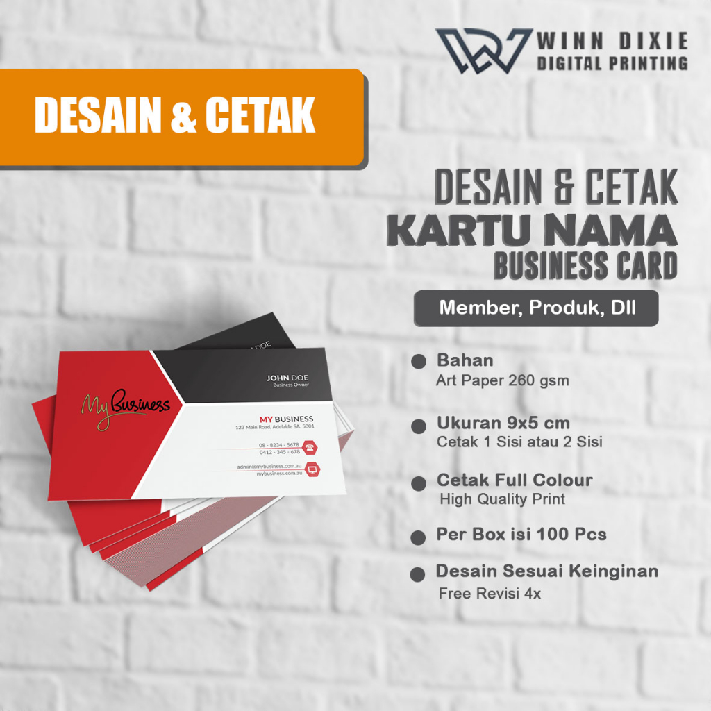 

Cetak Kartu Nama | FREE BOX ( KOTAK KARTU NAMA ) || 2 SISI Bolak Balik