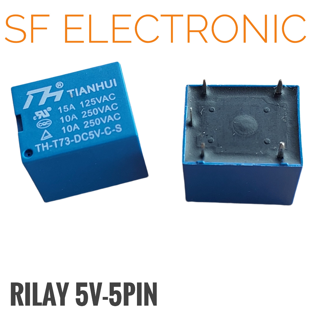 Relay Rilay 5V DC 5Pin Kaki TIANHUI
