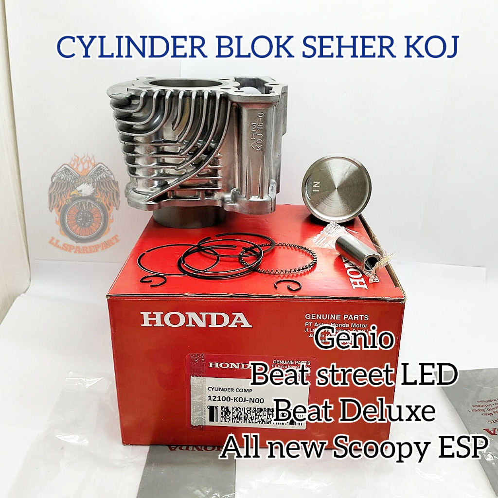 CYLINDER BLOK SEHER RING KOMPLIT SET HONDA KOJ KUALITAS ORIGINAL ASLI GENIO BEAT NEW LED DELUXE STRE