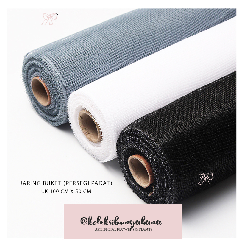 

kertas jaring buket bunga 90cm eceran korean mesh polynet