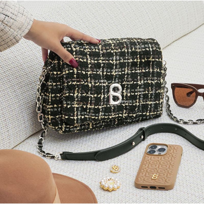 BUTTONSCARVES TWEED ZOEY BAG