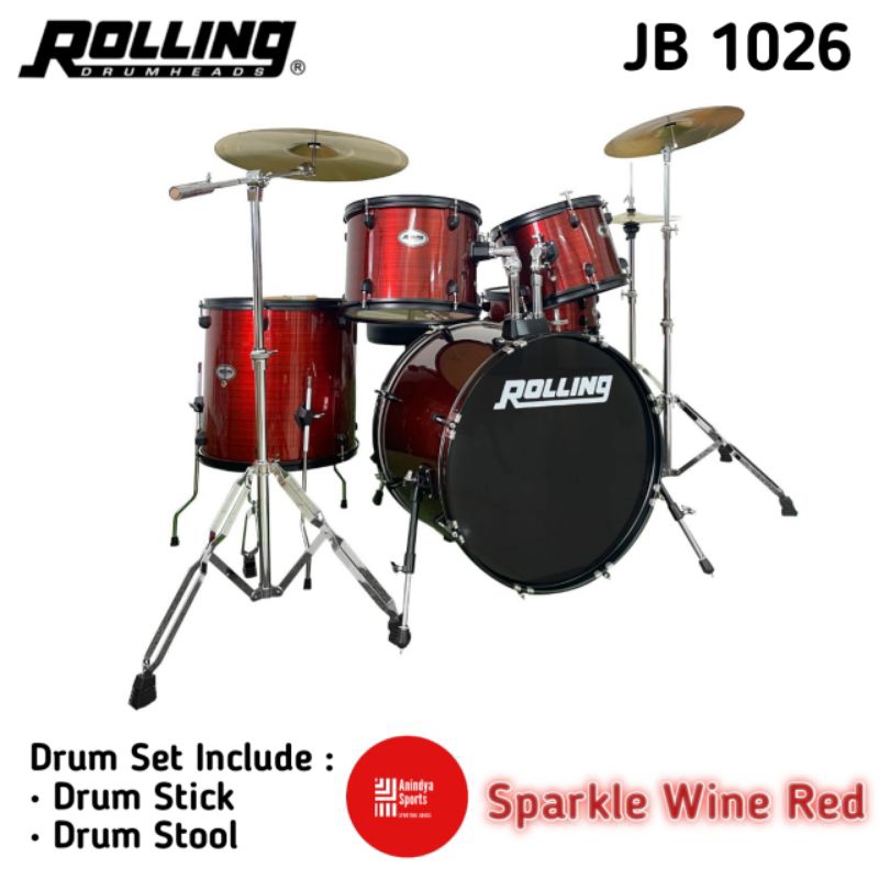 Drum Set Akustik Rolling Drumm JB 1026