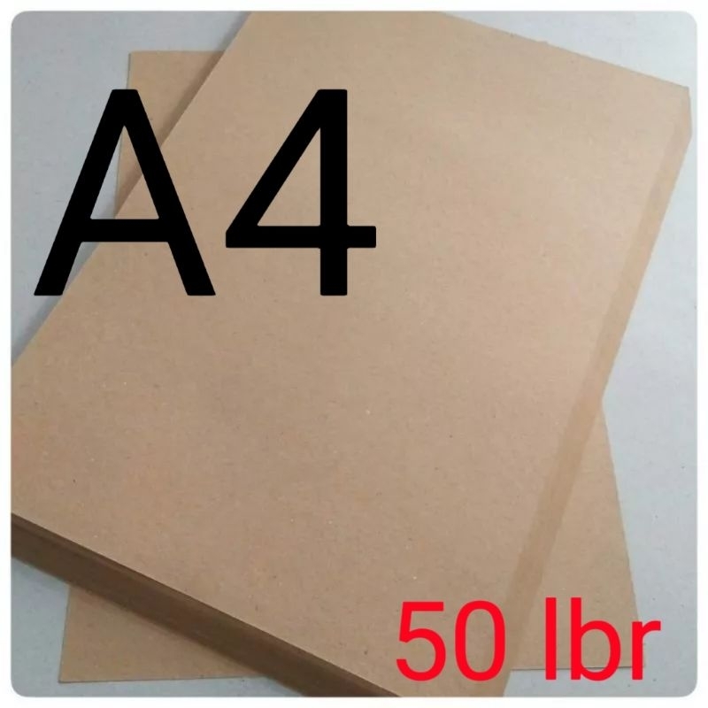 

Kraft 125 gsm A4 isi 50 lembar / Kertas Samson Kraft Liner Tebal 125 gram Coklat