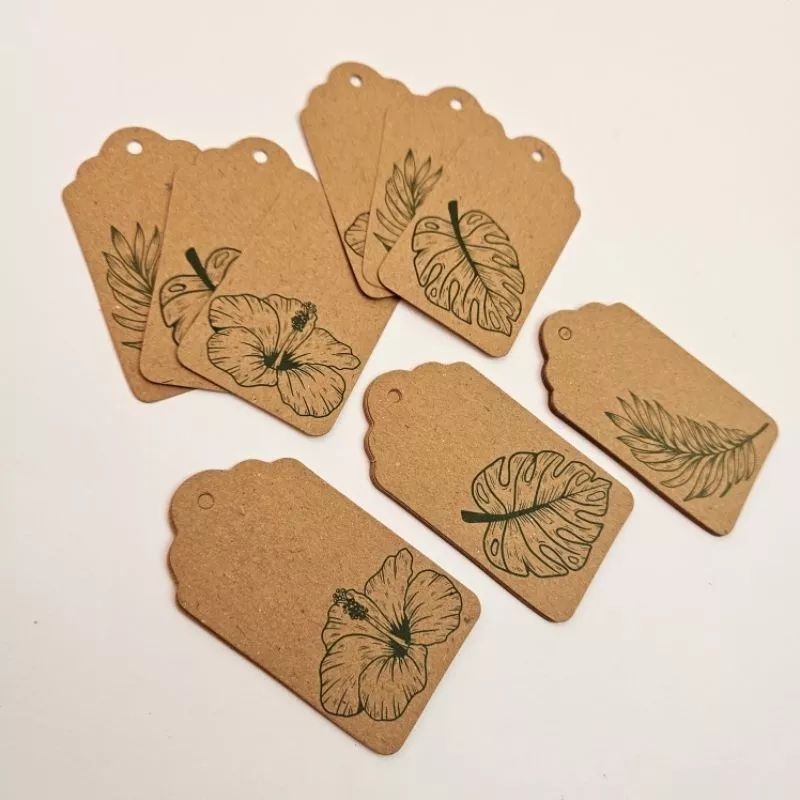 

Hangtag Aesthetic Hangtag craft coklat motif Hangtag Baju