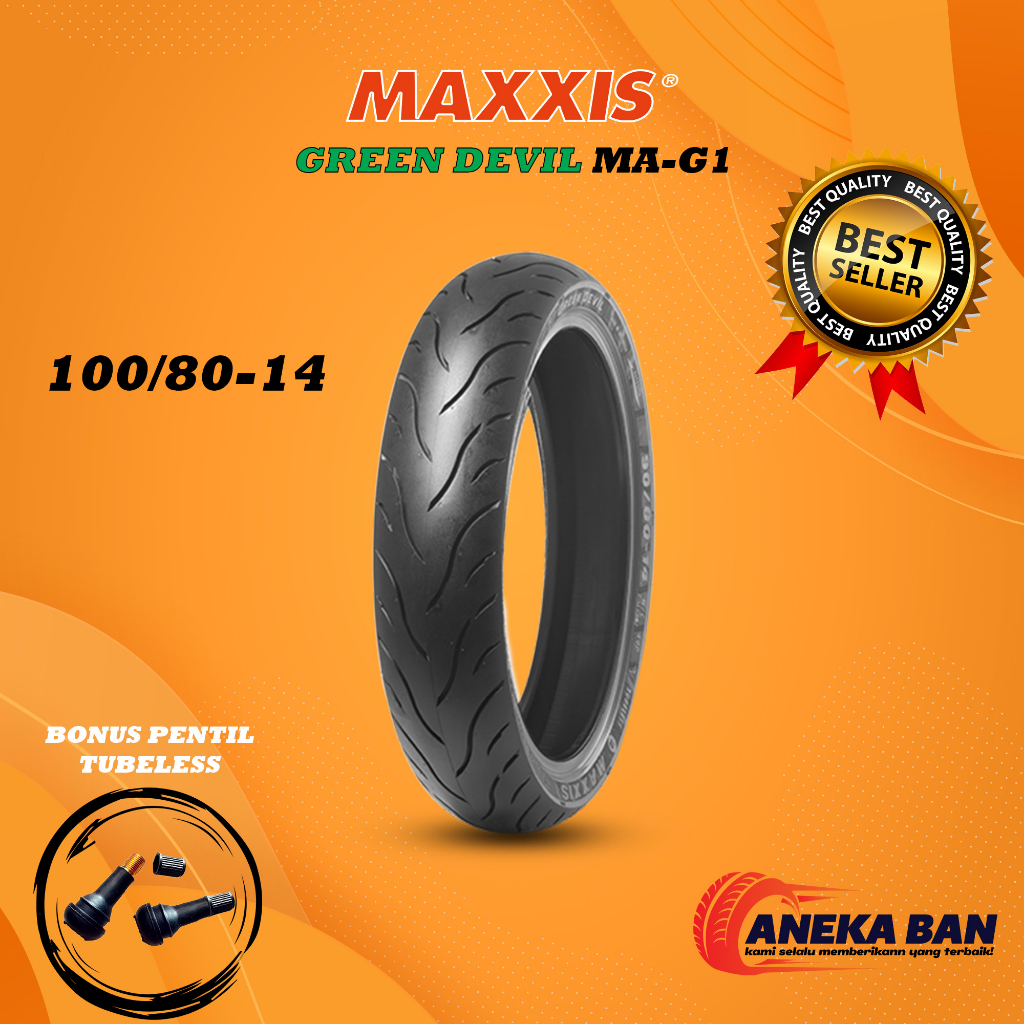 BAN TUBELESS MAXXIS GREEN DEVIL 100/80-14