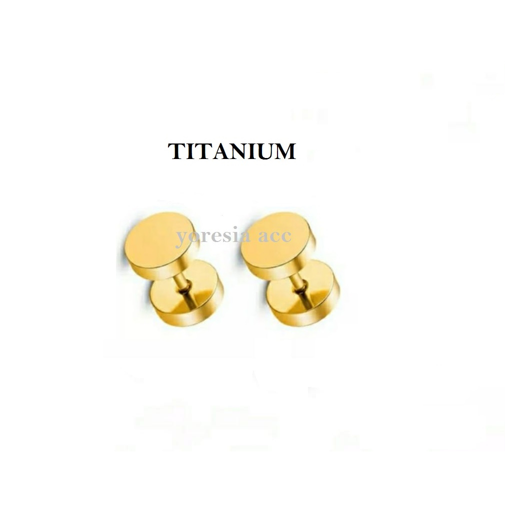 Anting Tindik 100% Titanium Kualitas Tinggi  Roda Pria Dan Wanita